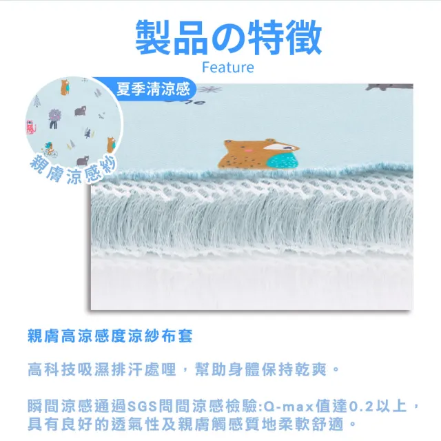 【旭】AIRFit氧活力多功能涼感側睡枕-童話森林