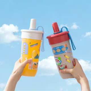 【Oolab 良杯製所】豆沙吸管杯 木登合作款800ml(5色任選/隨行杯/輕巧杯/豆沙杯)