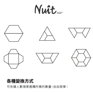 【NUIT 努特】買一送一 不鏽鋼拼拼桌 單片桌 六角桌燒烤邊桌 料理台 露營桌 圍爐桌 收納桌 烤肉(NTT84*2)