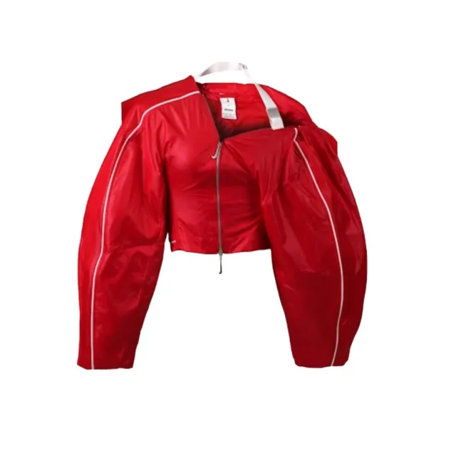 【NIKE 耐吉】W Jacquemus x Nike NRG Track Jacket 斜肩運動外套 灰/白/紅 FV5690