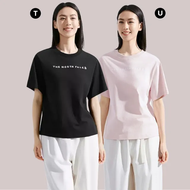【The North Face】MOMO獨家款|北面男女款純棉吸濕排汗印花短袖T恤 (多款任選)