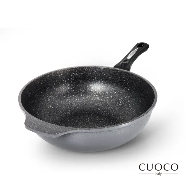【CUOCO】鈦晶岩不沾鍋大寶鍋組34cm(韓國製造進口)