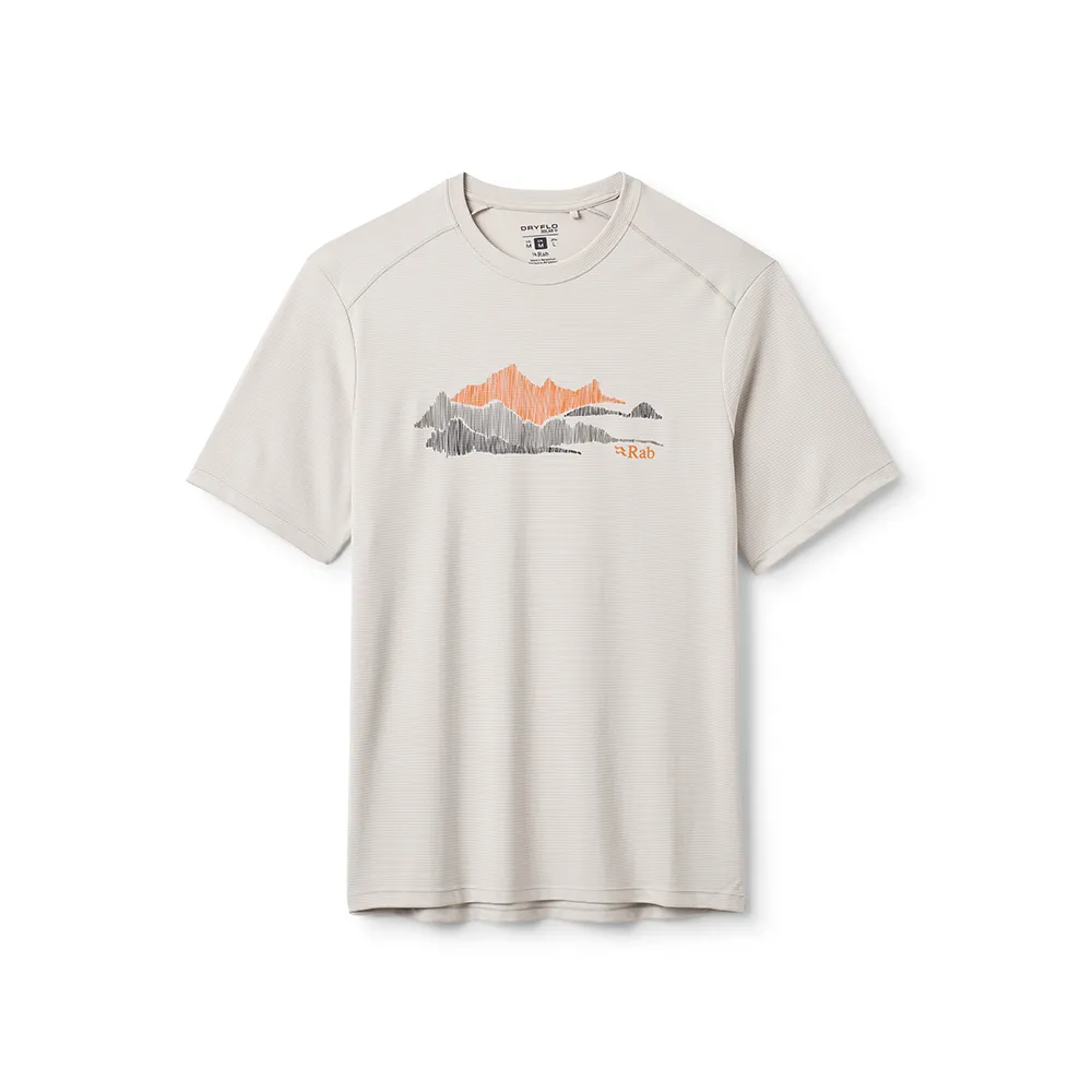 【RAB】Force Aspect Tee 短袖防曬抗臭排汗T恤 男款 鵝卵石白 #QCC48