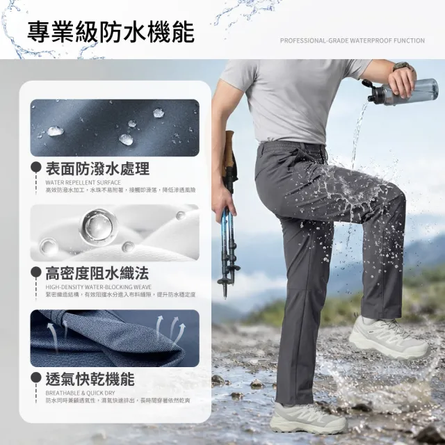 【YT shop】買一送一 全天候 耐磨 防水 輕量彈性機能長褲 登山褲 工作褲 釣魚褲