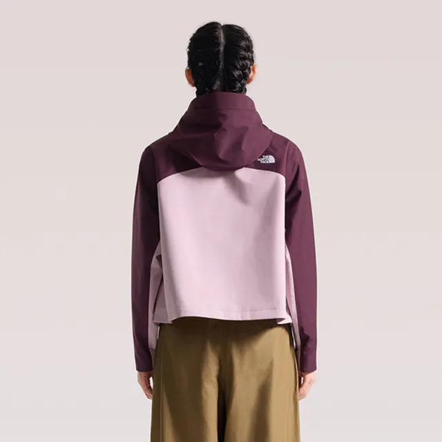 【The North Face】北臉 外套 女 運動連帽外套 防潑水 衝鋒衣 W DRYVENT OVS JACKET 粉 NF0A8J6X0DA