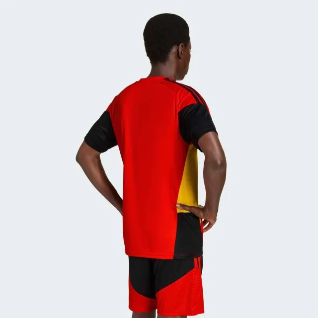 【adidas 愛迪達】Rbfa Tr Jsy 男 足球衣 紅黑 比利時 Tiro 訓練運動上衣(KB3408)