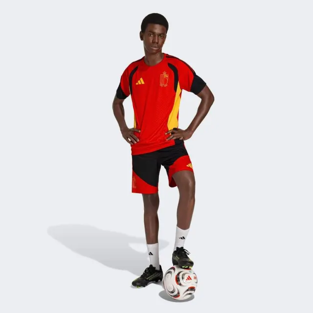 【adidas 愛迪達】Rbfa Tr Jsy 男 足球衣 紅黑 比利時 Tiro 訓練運動上衣(KB3408)