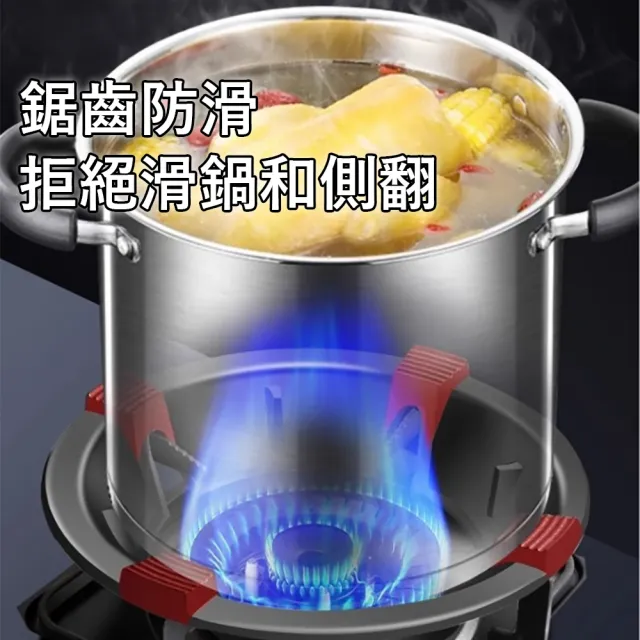 【Klova】四爪鑄鐵瓦斯爐防風罩 高效聚火防風 節能省氣防滑鍋支架 廚房炒鍋隔熱架/耐高溫防翻盆