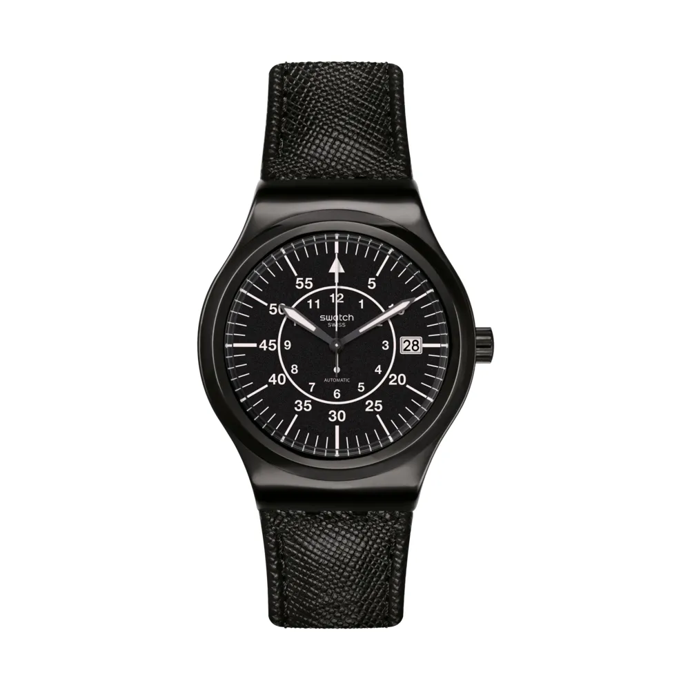 【SWATCH】SISTEM SLATE 金屬機械手錶/男錶/女錶/瑞士製造 YIB400(42mm)