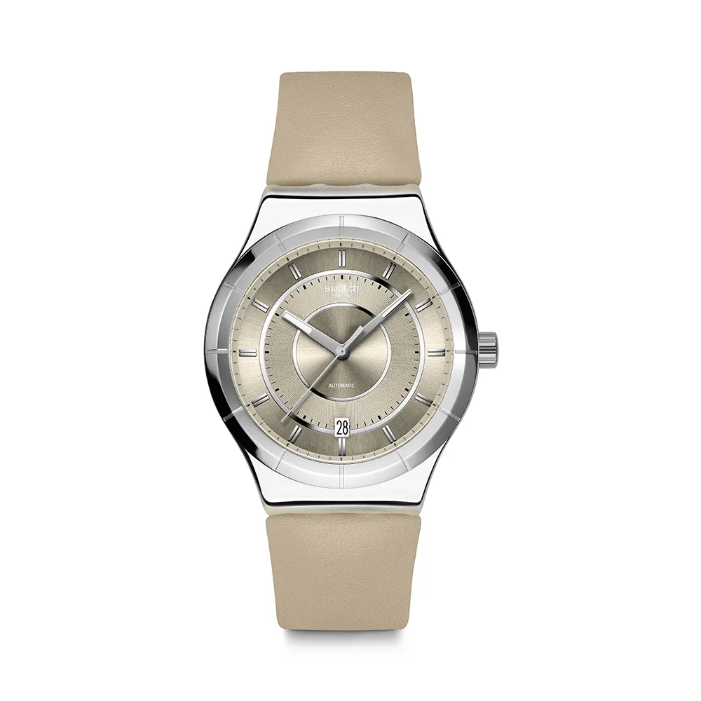 【SWATCH】MOCA DREAM 金屬機械手錶/男錶/女錶/瑞士製造 YIS434(42mm)