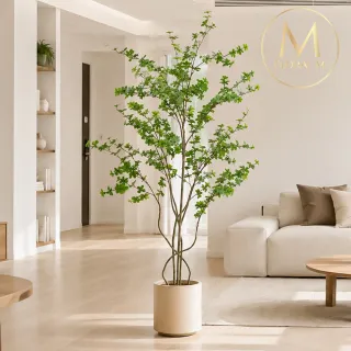 【Floral M】日式輕井澤小葉榕160cm大型仿真植栽(贈花盆)(仿真樹/免澆水/室內佈置/居家裝飾/店面擺設)