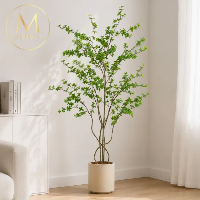 【Floral M】日式輕井澤小葉榕160cm大型仿真植栽(贈花盆)(仿真樹/免澆水/室內佈置/居家裝飾/店面擺設)