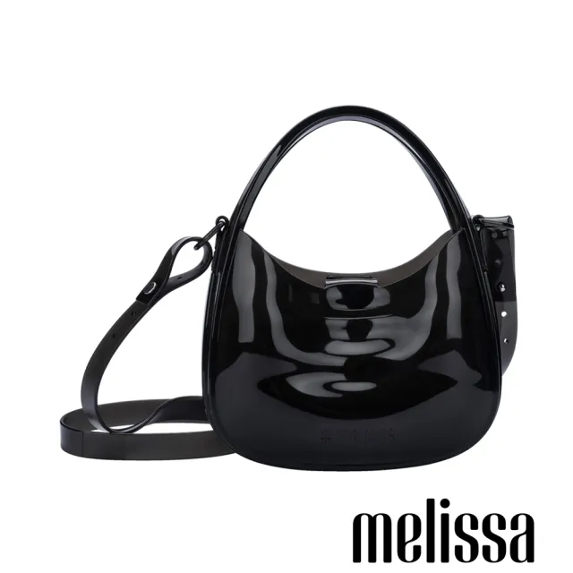 【Melissa】透明果凍感兩用包(黑色) 防潑水