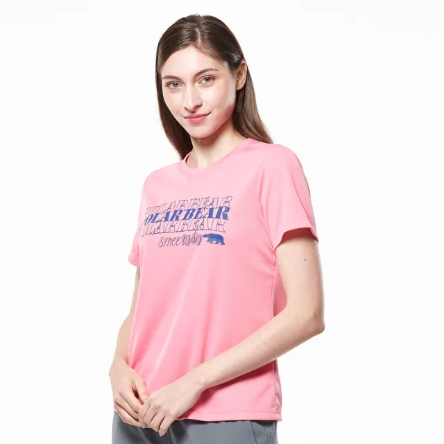 【POLAR BEAR 北極熊】女吸濕排汗印花T恤-粉紅色-26T15