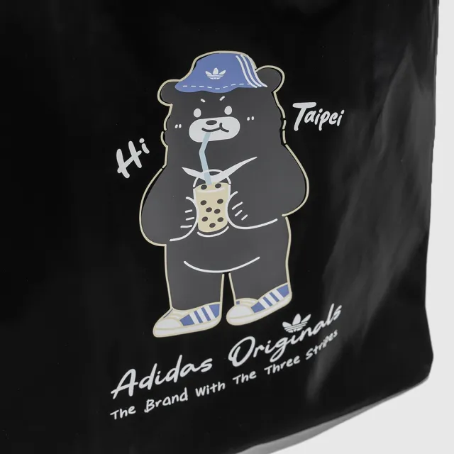 【adidas 愛迪達】手提包 健身包 運動包 旅行袋 旅行小包 托特包 TP BEAR TOTE B 黑 LD6401