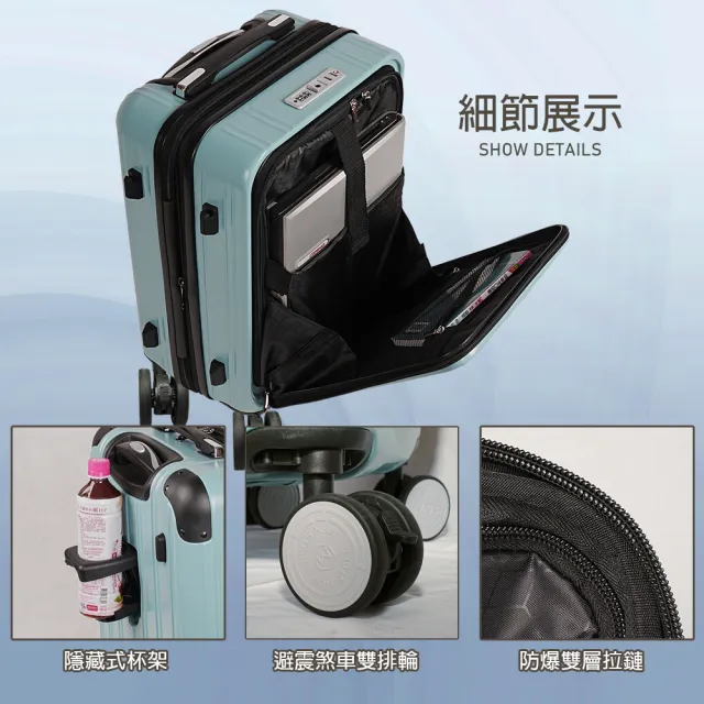 【LYNX】美國山貓 20吋第二代雙開登機箱(70mm避震煞車雙排輪、防爆拉鏈、TSA海關鎖、可加大)