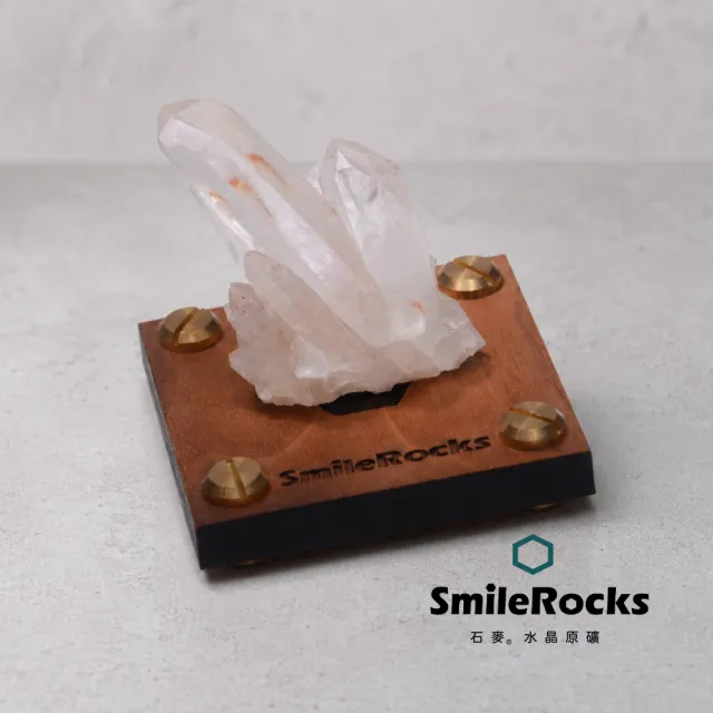 【SmileRocks 石麥】石麥水晶原礦 白水晶簇原礦 SmilePAD 6X6cm 1000首選 No.62545260727