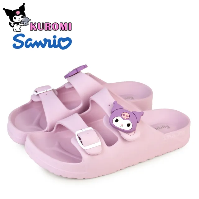 【HELLO KITTY】SANRIO 三麗鷗 酷洛米 大耳狗 童鞋 兒童拖鞋 防水 魔鬼氈 輕量(紫色-酷洛米、水藍-大耳狗)