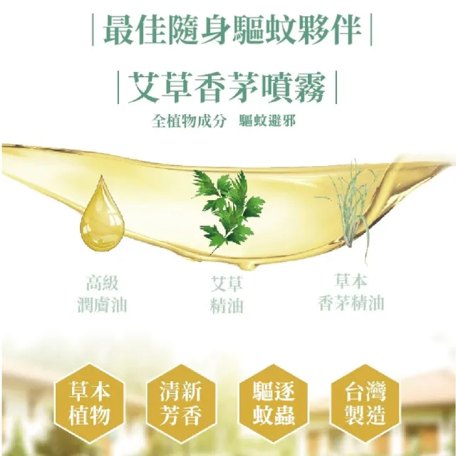 【HAPPY HOUSE 快樂屋】香茅艾草噴霧 500ML 二入組 (天然驅蚊驅蟲/淨化磁場/除穢避邪)
