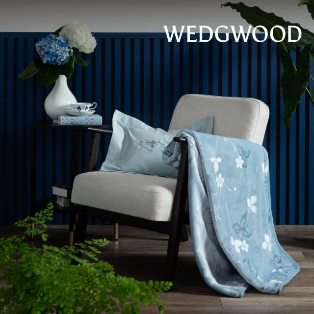 【WEDGWOOD】送旅行毯｜超細纖維印花雙層厚毛雙人毯(百貨款｜2件任選合購組)