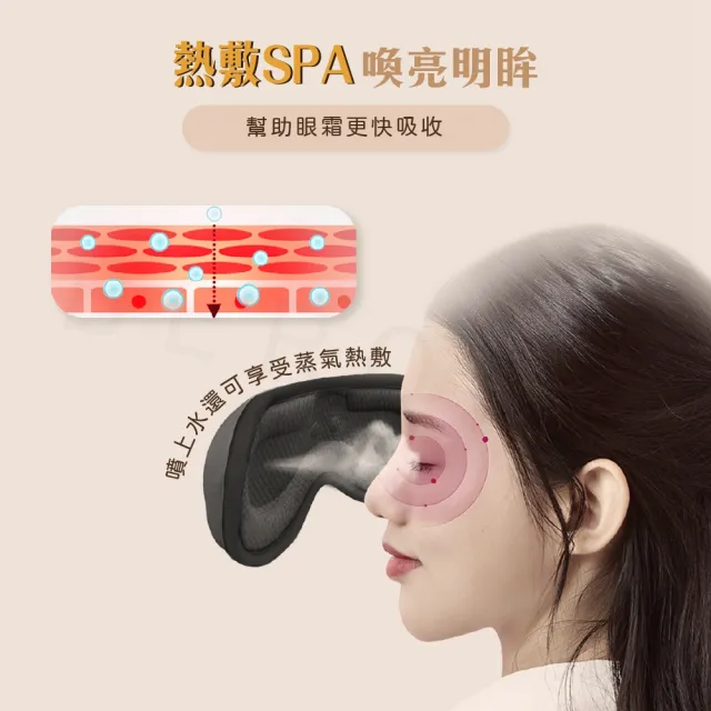 【Beroso 倍麗森】磁吸式三段溫控定時立體熱敷眼罩A00029(開學 睡眠眼罩 教師節 禮物 99購物節)