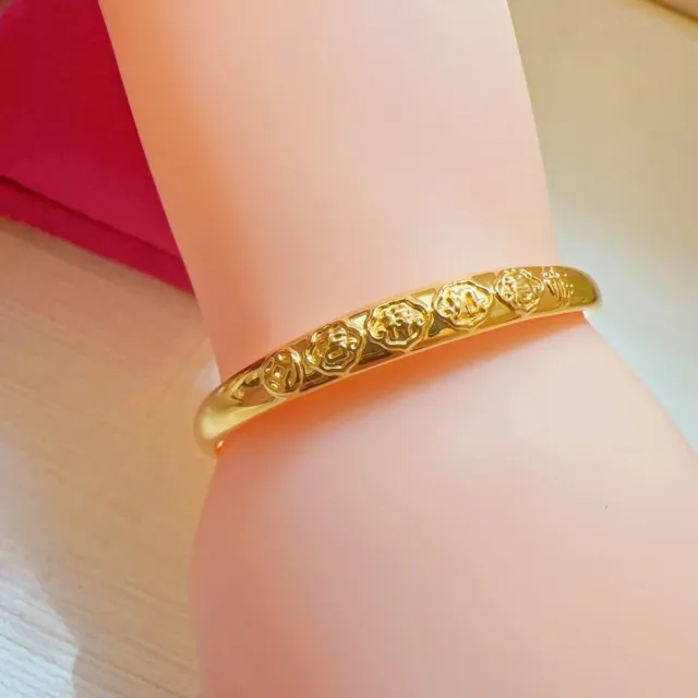 【儒家珠寶】儒家寶寶 彌月金飾 吉祥如意福 可調式鐲圍 黃金手鐲  (0.875錢正負0.01錢)