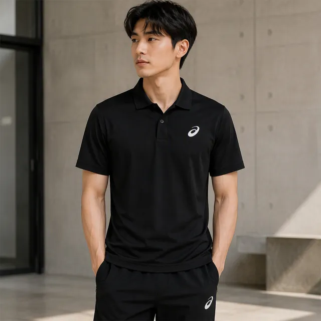【asics 亞瑟士】短袖POLO衫吸濕快乾-台灣製 排汗 團體服 上衣 休閒(2033C182-001 2033C182-400)