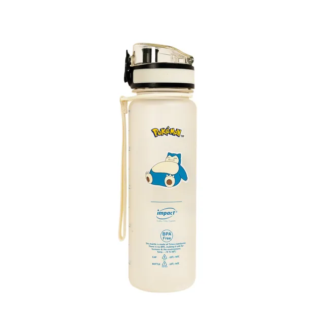 【IMPACT 怡寶】寶可夢卡比獸彈蓋Tritan水壺/水杯/水瓶(500ML) 附提繩-米色 IMPKMB12BE