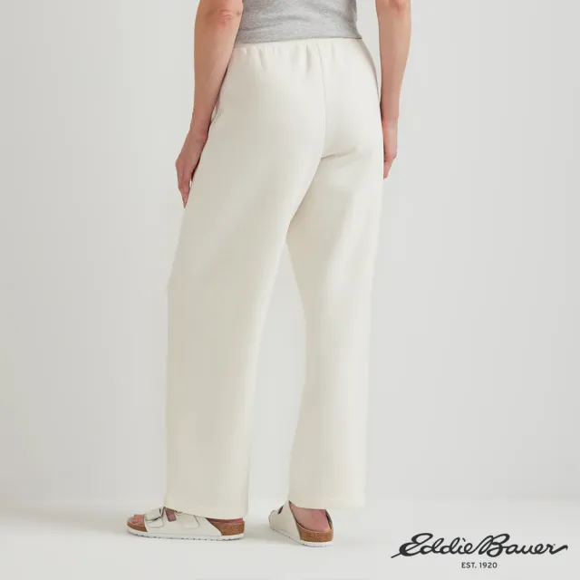 【Eddie Bauer】女性復古柔軟寬版長褲-米白 21690212