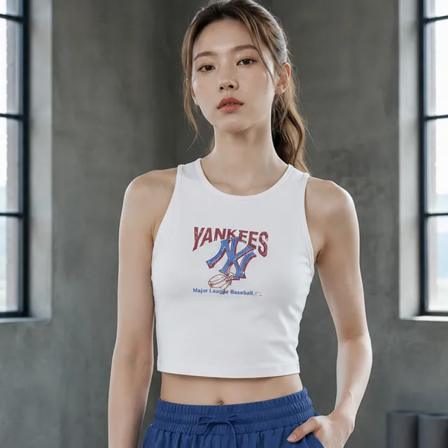 【MLB】女版運動背心 紐約洋基隊(3FTKA0153-50WHS)