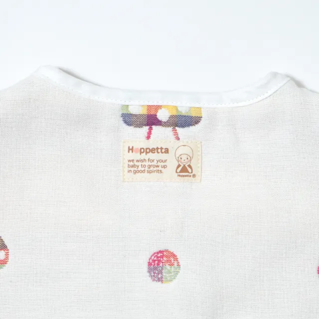 【Hoppetta】彩虹蘑菇六層紗2穿式睡褲睡袍 大童(7-10歲防踢背心、冬暖夏涼、四季被)