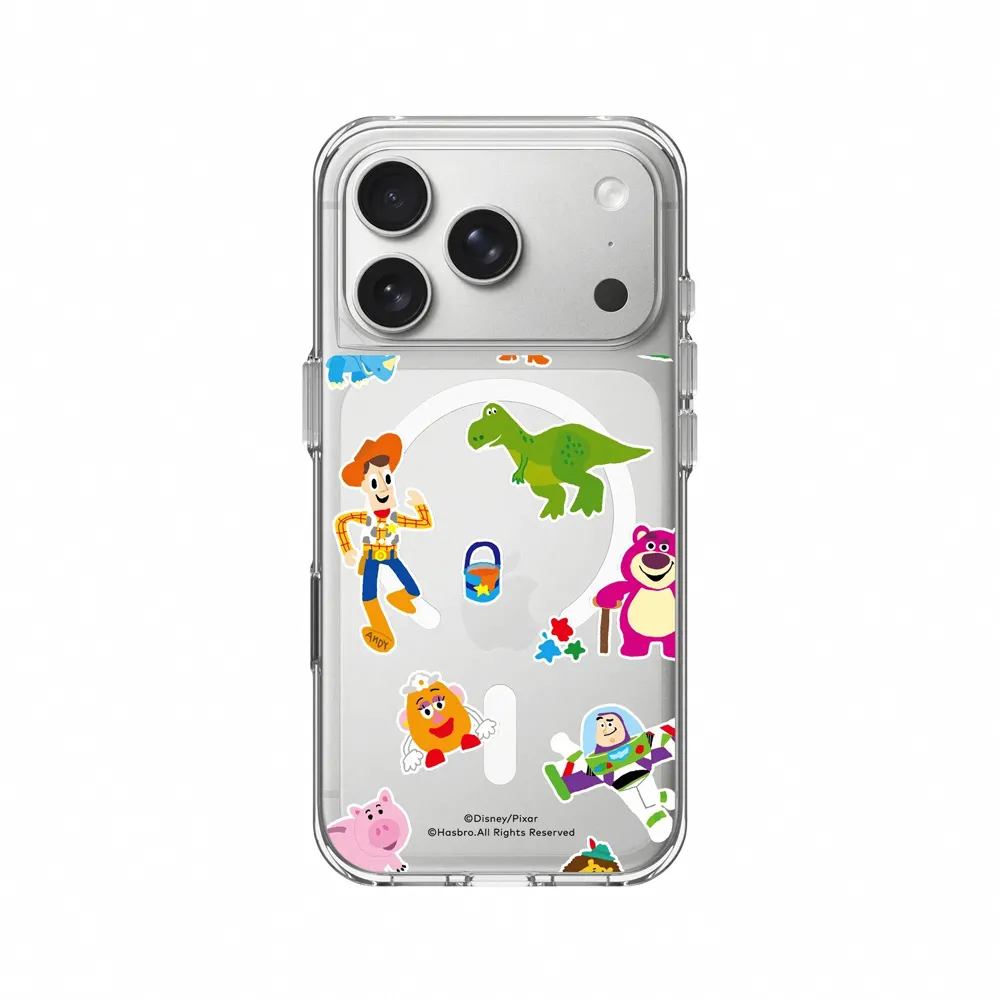 【RHINOSHIELD 犀牛盾】iPhone 17/Air/Pro/Max Clear 透明防摔磁吸手機殼/玩具總動員-Sticker(迪士尼)