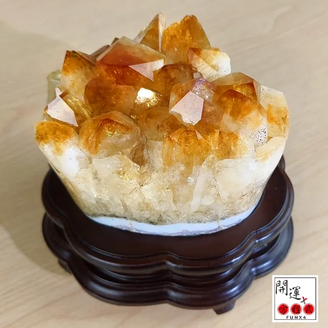 【開運方程式】黃金酒箔黃水晶花簇聚寶盆AGU816(1.6公斤招財開運擺飾紫晶洞)