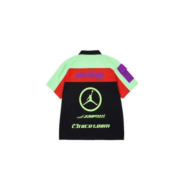 【NIKE 耐吉】W Jordan AS J SS Moto Top 賽車工裝開衫短袖 白/黑 CV7574