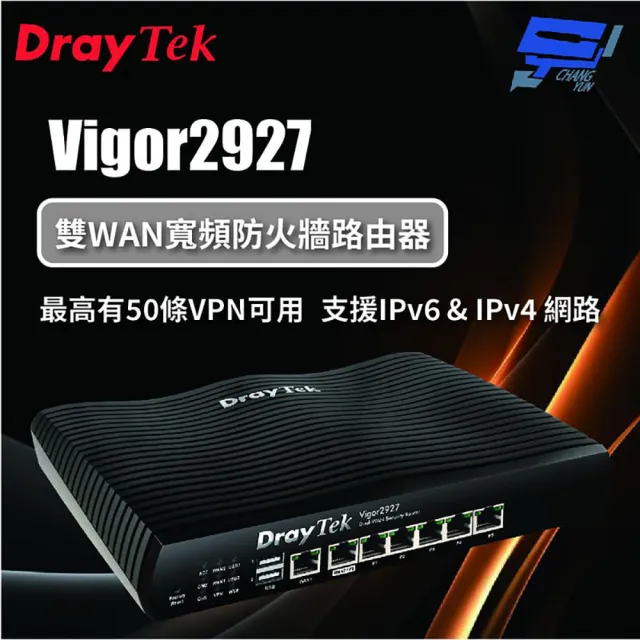 【CHANG YUN 昌運】DrayTek Vigor2927 雙WAN寬頻防火牆路由器