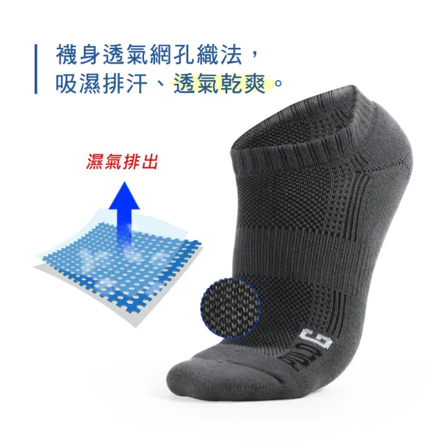 【PULO】9雙組 純棉透氣網襪.隱型氣墊襪(隱形襪/裸襪/毛巾底厚襪/運動襪/男襪子/防磨耐磨)
