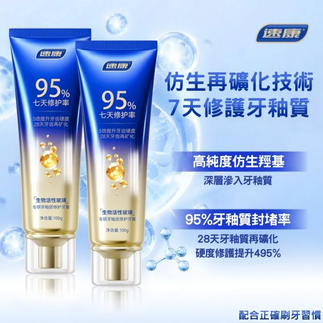 【iBloom】速康95%七天修護牙膏100g 5入組 (溫和修護 減輕刺激 抗敏感 全效防護)