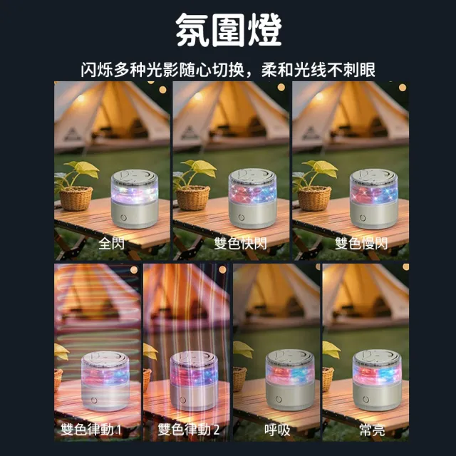 【AMKE】10米LED露營燈串 戶外氛圍燈 雙向出光掛鉤燈串 多模式彩燈氛圍燈 帳篷燈 庭園裝飾燈(戶外佈置)