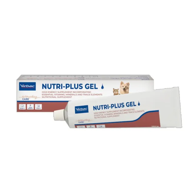 【Virbac 維克】Nutri Plus Gel-克補營養軟膏 120.5g(寵物營養補充 高能量補給)