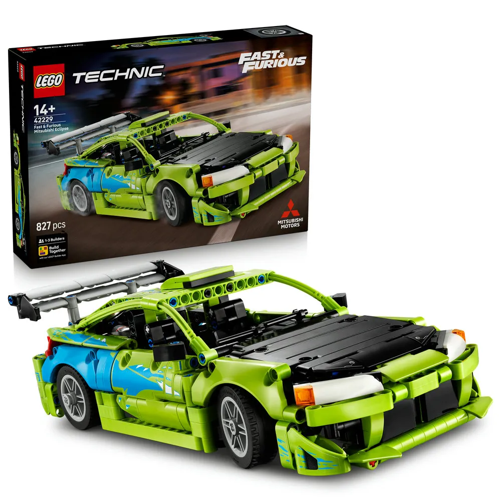 【LEGO 樂高】科技系列 42229 Fast and Furious Mitsubishi Eclipse 汽車(玩命關頭 賽車 禮物 玩具)