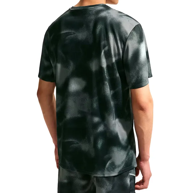 【NIKE 耐吉】As M Nk Df Uv Miler Aop SS 短袖 男款 黑色 渲染 防曬 速乾 IV4815-010