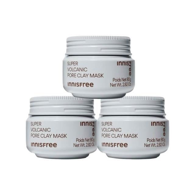 【innisfree】超級火山泥毛孔潔淨面膜 80g (3入組/毛孔吸塵器/水楊酸/控油)