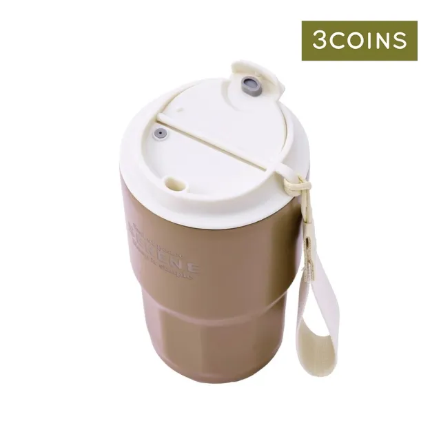 【3COINS】附背帶不鏽鋼隨行杯