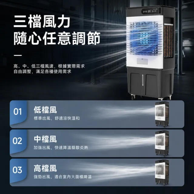 HOMI好米移動式工業冷風機大型水冷扇遙控觸控雙水箱加濕扇車間製冷扇