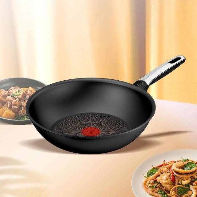 【Tefal 特福】法國製 精悍系列28cm不沾鍋炒鍋/硬悍鍋(不挑爐具、IH爐可用鍋)