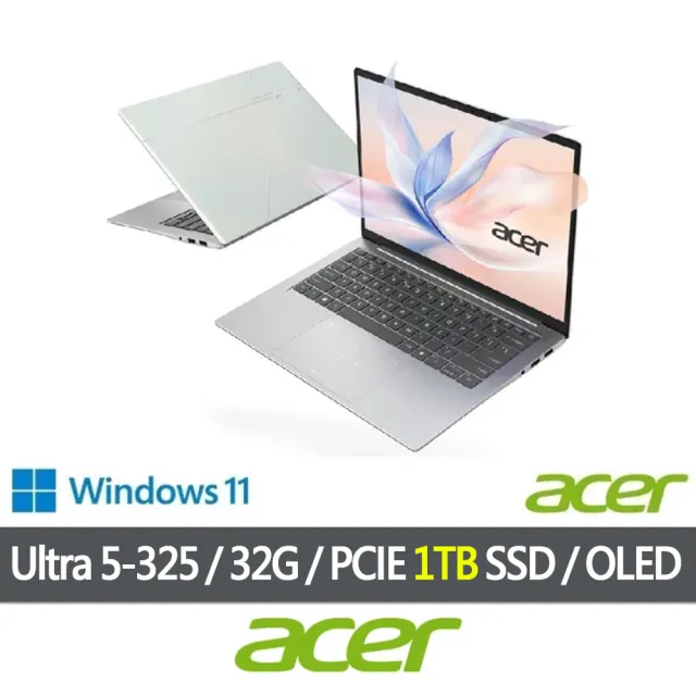 【Acer 宏碁】特仕版 14吋極致輕薄AI筆電(Swift Edge/SFE14-I51-5740/Ultra 5-325/32G/改裝1TB SDD/OLED)