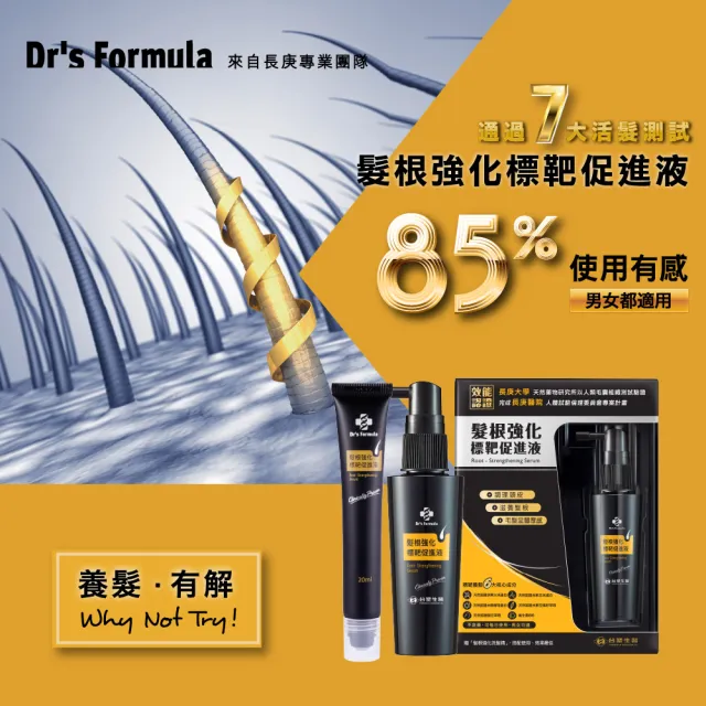 【Dr’s Formula 台塑生醫】髮根強化標靶促進液全效養護組(噴霧50ml+20ml3D滾珠瓶/官方直營)