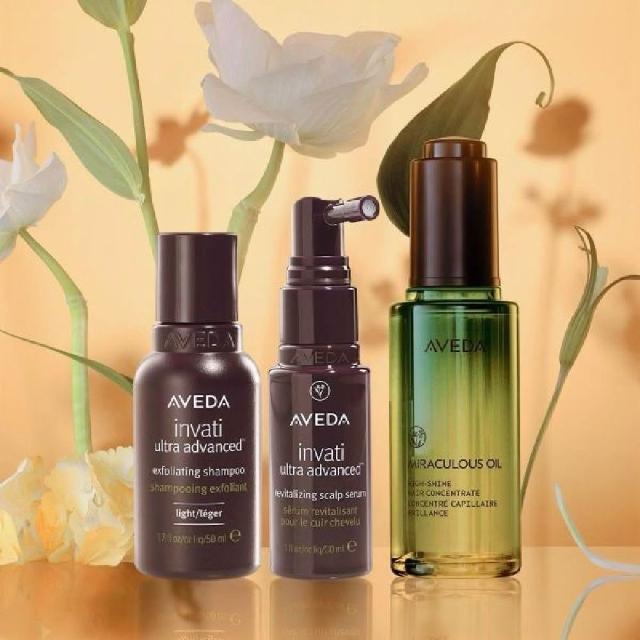 【AVEDA】奇蹟光豐盈滋養組(純香奇蹟光澤護髮露50ml+蘊活煥欣洗髮精50ml+豐盈菁華30ml)