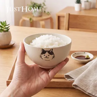 【Just Home】Neko陶瓷4.5吋碗300ml-2色可選(可微波 碗 碗盤 湯碗 飯碗)