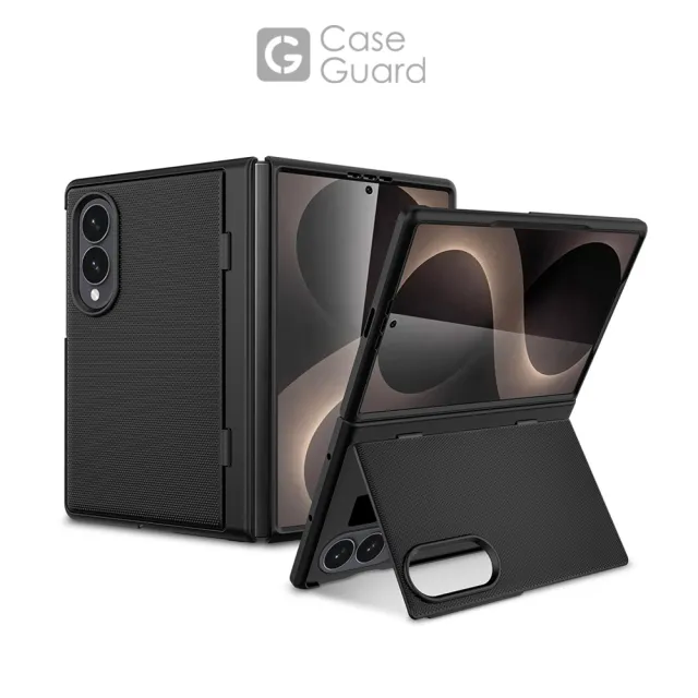 【CaseGuard】Samsung Galaxy Z Fold 8 翻蓋支架保護殼-黑色/粉金色/銀白色